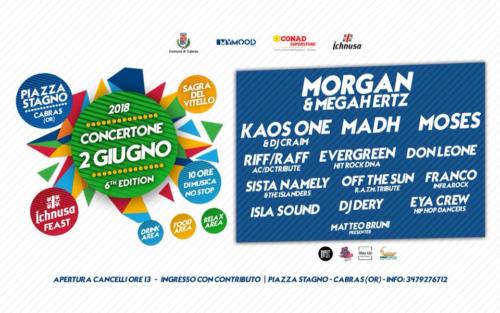 CONCERTONE 2 GIUGNO - CABRAS (PIAZZA STAGNO)